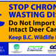 Un cartel pidiendo que no se trasladen cadáveres de ciervo de un estado a otro. Foto: Province of British Columbia